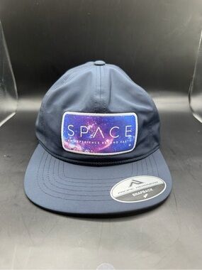 SPACE Galaxy Patch Navy Snapback Hat Pacific Headwear NWT